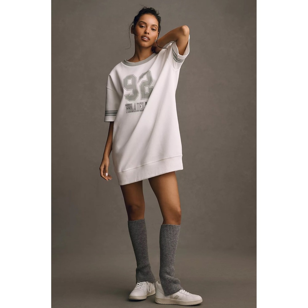 Daily Practice Anthropologie Sporty Tee Womens XL White 92 Philadelphia Graphic